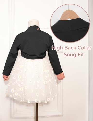 SEAUR Girls Ballet Dance Bolero Shrug Top Long Sleeve Thumbhole Cooling Wrap Top for Gymnastic Leotard2