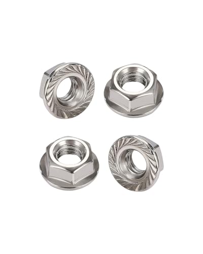 1/2-13 Flange Nuts - IMScrews 304 Stainless Steel Flange Nuts - Resilient Fasteners for Home Maintenance and Professional Projects Pack of 20