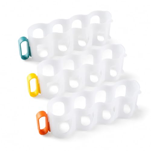 3-Pack-Clear-Plastic-Can-Organizer-Stackable-Beverage-Soda-Beer-Storage-Rack-with-Handle-for-Refrigerator-Door 3 Pack Clear Plastic Can Organizer Stackable Beverage Soda Beer Storage Rack with Handle for Refrigerator Door - Image 1