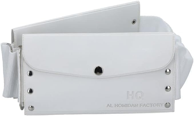 Al Uthaiman Belt for Hajj Umrah ihram Ehram Ahram for Men Waterproof, Unstitched, White Belt and strong Quality.