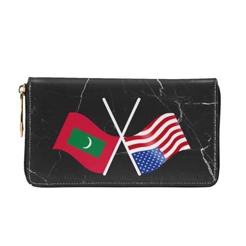 American And Maldives Flag Wallet Card Bag3
