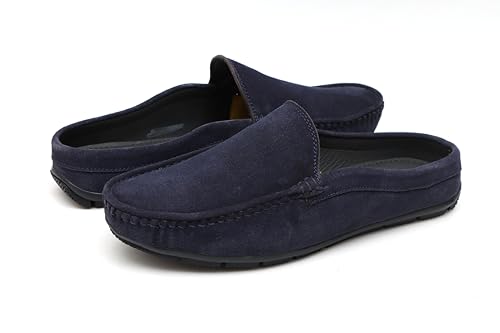 Image of ARAMISH Suede Half Loafers for Men | Men's Open Loafer Shoes