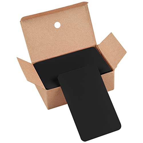 Disnace 100 Pièces Cartes Kraft Vierges, Cartes De Papier Vierges, Etiquette Kraft, Carte Cartonnée Étiquettes, Carte Postale Vierge pour Messages et DIY...