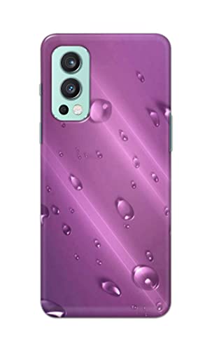 Image of PRINTFIDAA Water Bubbles in Lilac Background Printed Designer Hard Case for OnePlus Nord 2 (5G) Back Cover -(ZP) MVN1005