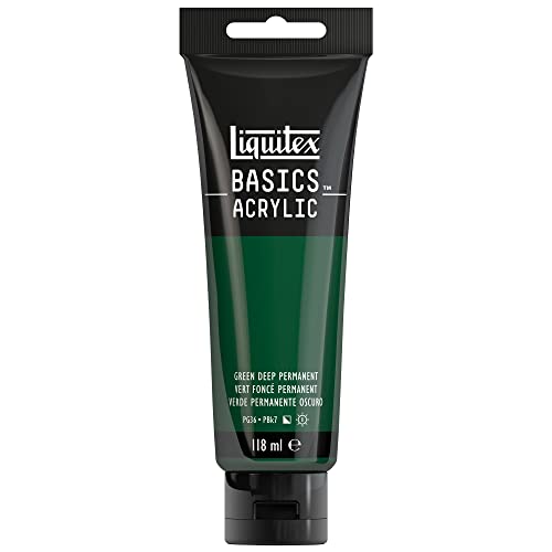 Liquitex Basic Acrylic - Tubo de Pintura Acrílica, 118 ML, Verde (Verde Oscuro Nuevo)