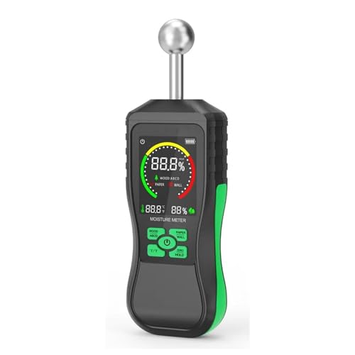 デジタル木材水分計 非接触木材湿気検出器 LCDスクリーン湿度計アラーム湿度テスターボール検出器 デジタル分析装置