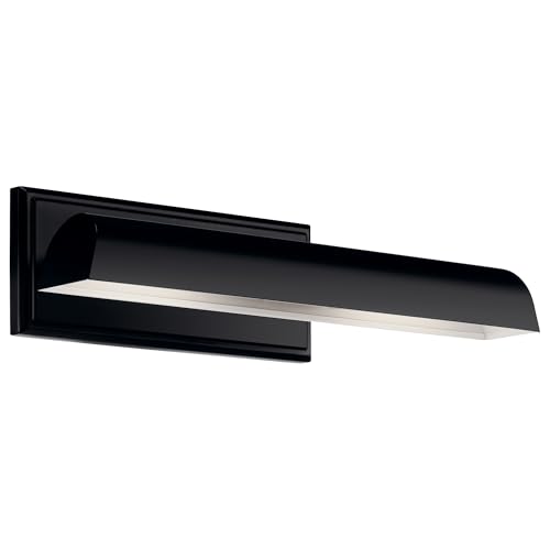 Image of Kichler Carston 2-Light Picture Light, Updated Traditional Light in Black, for Framed Art, Mirror or Built-in Shelving (4.75 inch x 18.25 inch), 52685BK