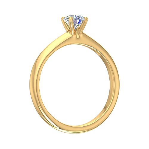 1/3 Carat Prong Set Solitaire Diamond Engagement Ring Band in 14K Gold2