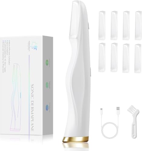 Rechargeable Sonic Dermaplane Razor with LED