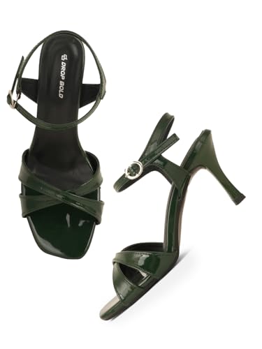 Image of DROP BOLD | Elegant Square Toe Mules Slim Heel Sandals for Women & Girls Stylish, Comfortable Stilettos Heel Sandal for Every Occasion