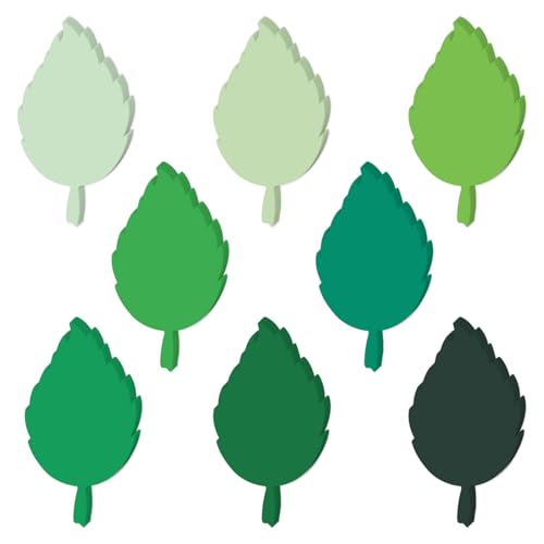200Pcs Green Leaf Cardboard Decoration in Eight...