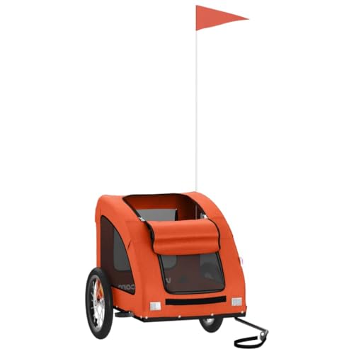 SKM Fahrradanhänger für Hunde Orange Ox -Gewebe und Eisen,Tier- & Haustierbedarf,Haustierbedarf,Pet-Stroller,Orange,8.25KG,93956