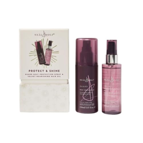Neal & Wolf Protect & Shine Haircare Gift Set, Heat Protection Spray and Nourishing Hair Oil
