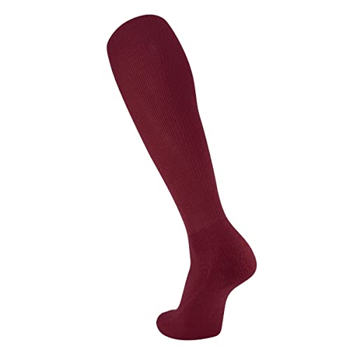 Twin City Team Sock Solid Adult Size 9-12 Maroon