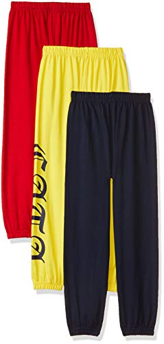 T2F Boy's Regular Fit Cotton Printed Track Pants (Pack of 3)
