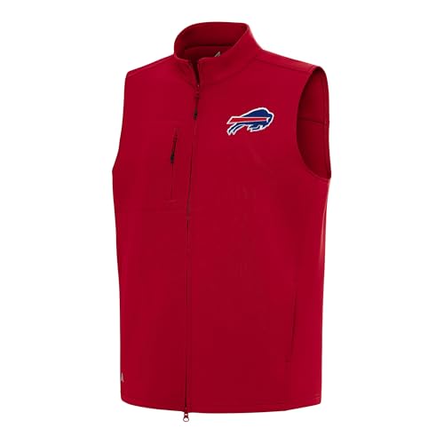 Antigua Men's Red Buffalo Bills Demand Full-Zip Vest