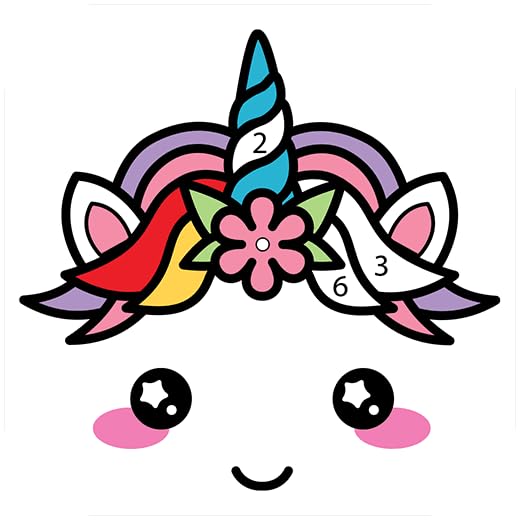 Paint4u: Free Color by Number Painting Games - Unicorn Coloring Paint Book Apps art games & Cute Coloring games for adults free