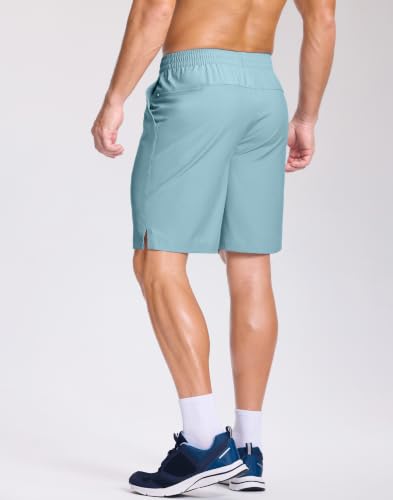 Image of GGJ Men's Lightweight Athletic Shorts with 2 Zipper Pockets 7 inch /9 inch /5 inch Gym Workout Running Quick Dry Tennis Shorts for Men
