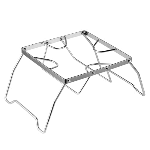 Jekero Portable Folding Camping Campfire Grill Pot Rack Cast Iron over Fire Split Stoves 7.48x7.48x5.12 inch