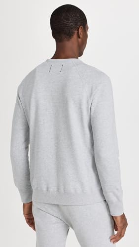 Men's Midweight Terry Slim Crewneck, Heather Grey, S3
