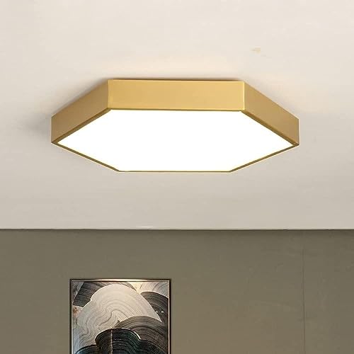 Plafonnier géométrique doré LED variable pour salle à manger - 2