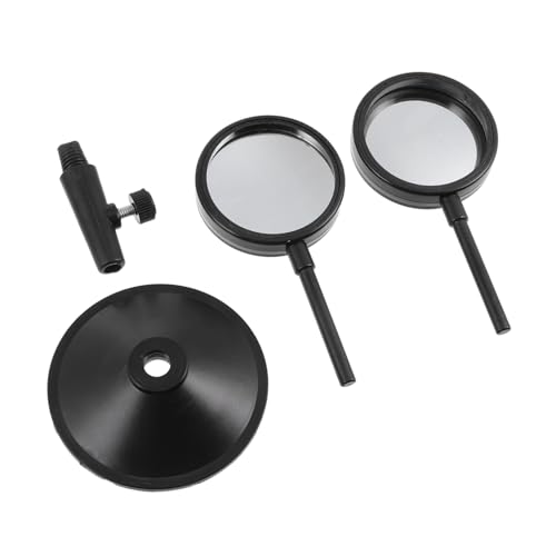 Veemoon 1Set Handheld Physical Optical Concave Lens with Rack for School Experiments and Teaching for Physics Laboratory Use Student Learning Tool