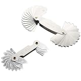 FRCOLOR 2pcs Stainless Steel Radius Gauge for Convex and Concave Arc Measuring Heat-Treated Tool with Markings High-Precision Ruler for Industrial and DIY Use