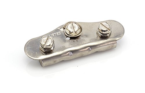 THE CIMPLE CO Meter Box and Panel Ground Clamp, Front or Back - Bonding Grounding Wire Clamp - Grounding Tools Edition - UL Listed - Antenna, Satellite Dish, Cable TV - 4 Pack