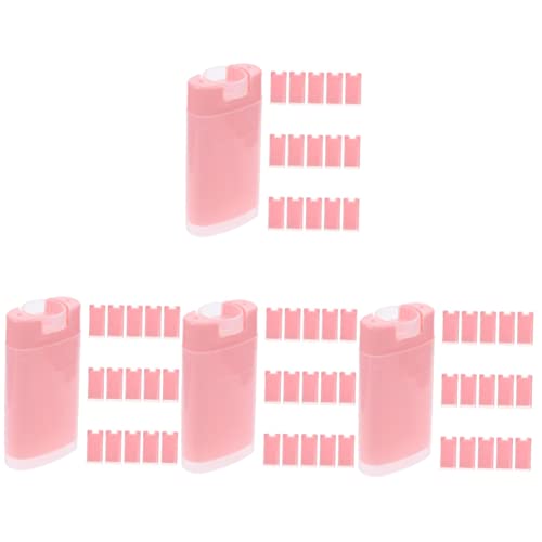 minkissy 3 Juegos Tubo De Bálsamo Labial Tubos De Labios Transatlántico Recargable Paleta Fabricante De Brillo De Labios Kit De Brillo De Labios Tinte Estaño Rosa El Plastico 15 Uds * 3