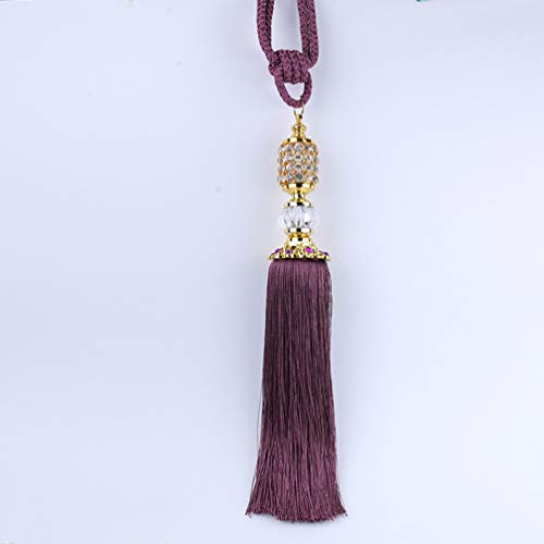 BERTERI 1Pair Drapery Tassel Tiebacks Luxury Rhinestone Crystal Ball Curtain Holdback for Living Room Bedroom Window Hanging Decoration