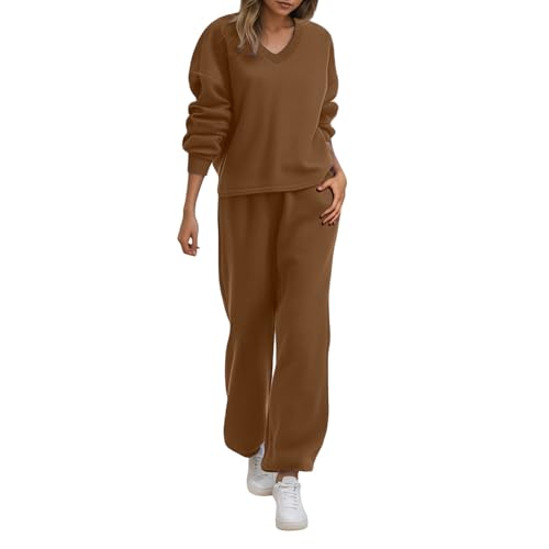 Survêtement femme tenue sport hiver jogging large zippé ensemble 2 pièces