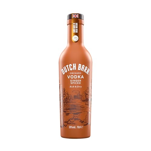 Dutch Barn Ginger Spiced Vodka | Rich Fiery & Bold | Handcrafted with Fresh Ginger a Dash of Citrus & Warming Spices | 70cl | 38% ABV | Co-owned By Ricky Gervais | Made From British Apples