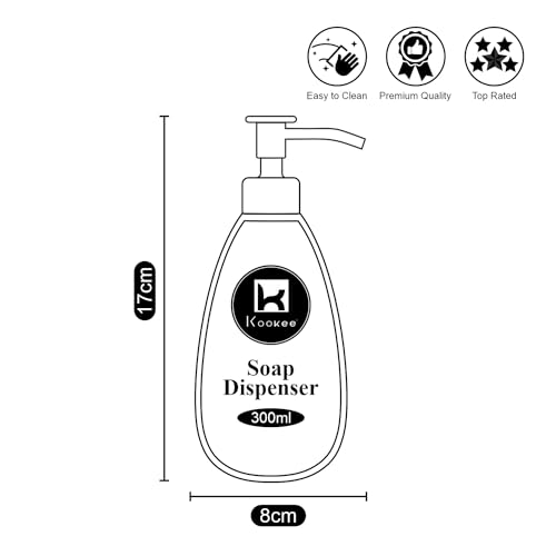 Image of SaSaSa Ceramic Soap Dispenser for Bathroom handwash, refillable Pump Bottle for Kitchen Hand wash Basin, Set of 2, Black (10984)