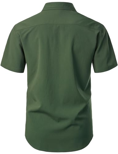 Image of JEMITOP Mens Stretch Wrinkle Free Texture Shirts