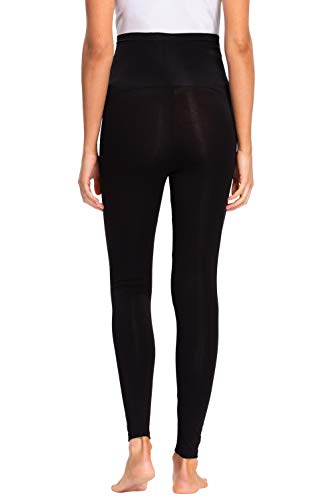 JMITHA Leggins Premamá Embarazo, Leggings Premamá Algodón Super Cómodas Polainas de Maternidad Ropa Deporte Embarazo Pantalones Mujer Elástico Cintura Alta Polainas Maternidad