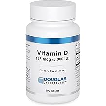 Douglas Laboratories Vitamin D 5,000 I.U. | Vitamin D3 Supplement to Support Immune Health, Calcium Levels, and Bones* | 100 Tablets