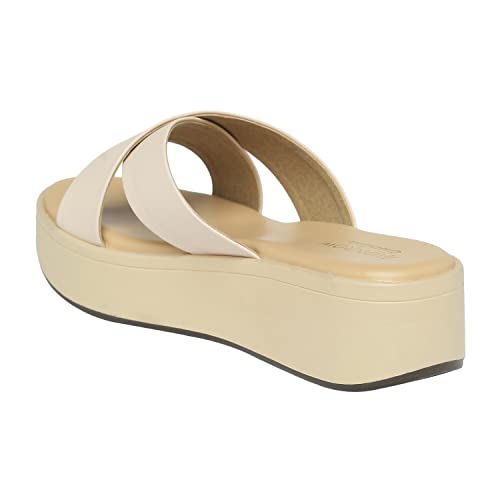 Image of MONROW Wedges for Women & Girls | Fancy & Stylish Wedges | Extra Cushioning & Comfortable, Fashionable, Light Weight, Fashion Wedges for Girls