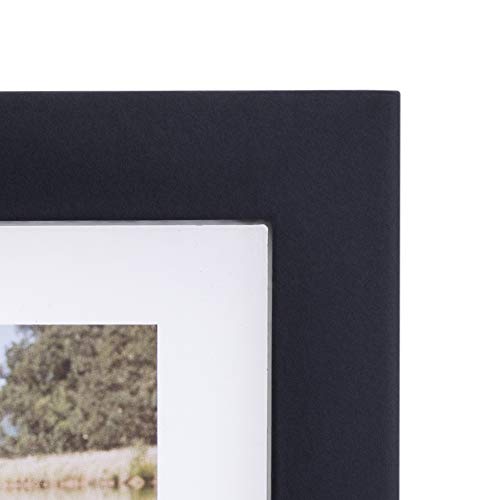 Malden International Designs Rustic Woods Silkscreened Glass Floater "The Best Of Friends" Matted Picture Frame, 4X6/6X8, Black #TOP5