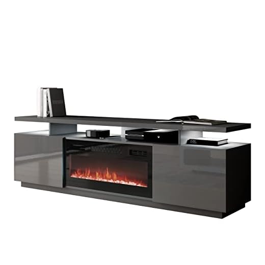 Mirjan24 Lostino TV Schrank mit Kamin