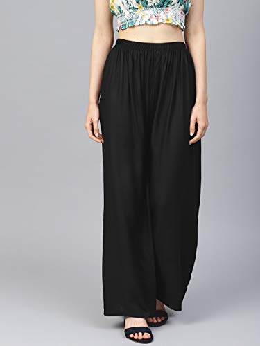 Image of Go Gazab - Stylish Combo Women's Palazzo Pants: Trendy Rayon Casual Wear for Fashion-Forward Ladies