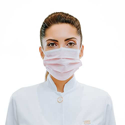 Máscara Cirúrgica Descartável Rosa – Caixa 50 Unidades