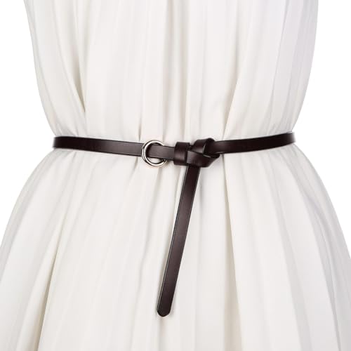 HBJWOV Thin Waistband Women's Versatile Cowhide Decoration Suit Belt Dress Shirt Waist Cinching2