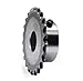 1Pcs 10-25 Tooth 04C Precision 2 Points Sprocket Chain Gear 45# Steel 6mm-15mm Bore Industrial Transmission Sprocket Wheel(8mm,19 Teeth)