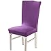 Chickwin Stretch Stuhlhussen Stuhlbezüge 1/4/6/10er Set, Elastische Stühle Husse Schutzhülle Abdeckungen Pflegeleicht und Langlebig für Hochzeit Hotel Esszimmer (Lila,1 Stück)