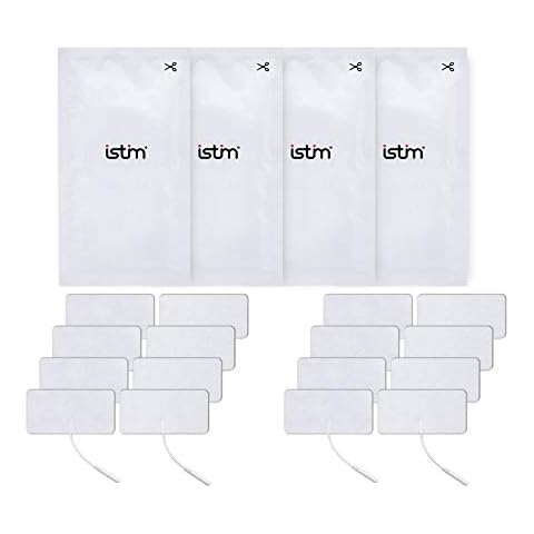 iStim Super Soft 2"x2" TENS Unit Electrodes for TENS Massage EMS - 100% Japanese Gel (2"x4" - 16 Pieces) Cover