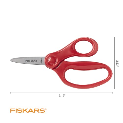 Fiskars 5" Pointed-Tip Kids Scissors, Ages 4-7, Red - image 7