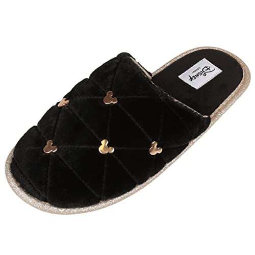 Mickey Disney Mouse Chaussons / chaussons noirs pour femmes, matelassés, confortables 40-41 EU Cover