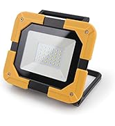 DA LIGHT LED Baustrahler Akku 4000mAh, Arbeitsleuchte Tragbar 20W, Campinglampe 1800LM Dimmbar, S...