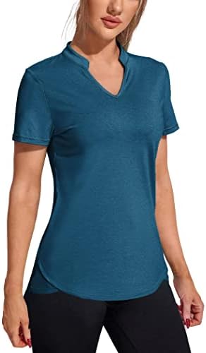 COOrun Womens Workout Tops Short Sleeve V Neck Moisture Wicking Shirts Yoga Top Golf Athletic Running Casual T-Shirts__