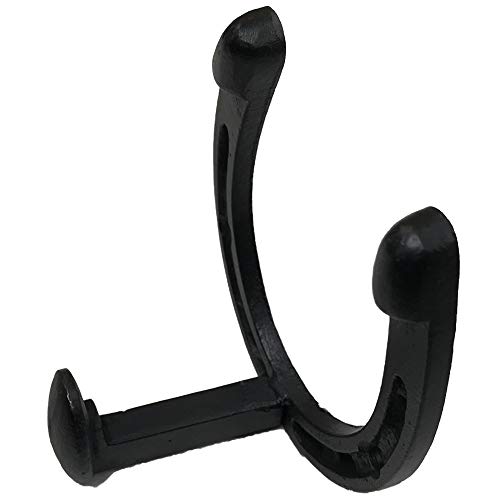 Antique Hardware Depot BB-357 For Coats, Bags, Hand Towel Etc - Black Wrought Iron Coat Hook thumb #3